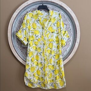 Lemon Print Women's Swim Coverup
